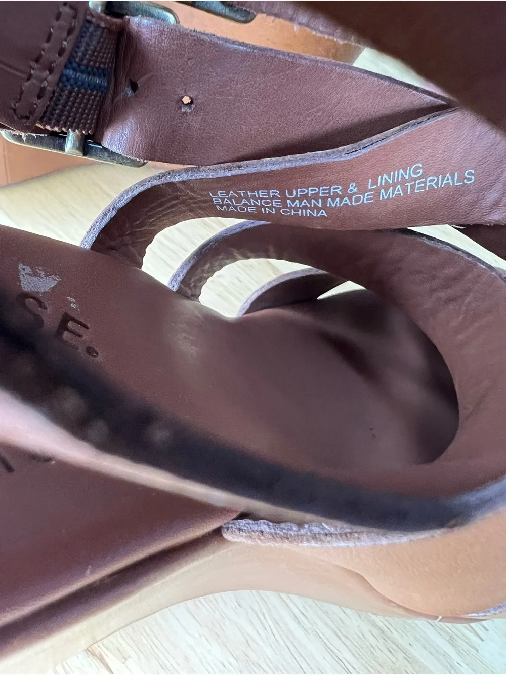 Kork-Ease Hailey Leather Platform Wedge Sandals Brown Double Buckle Strappy Sz 6
